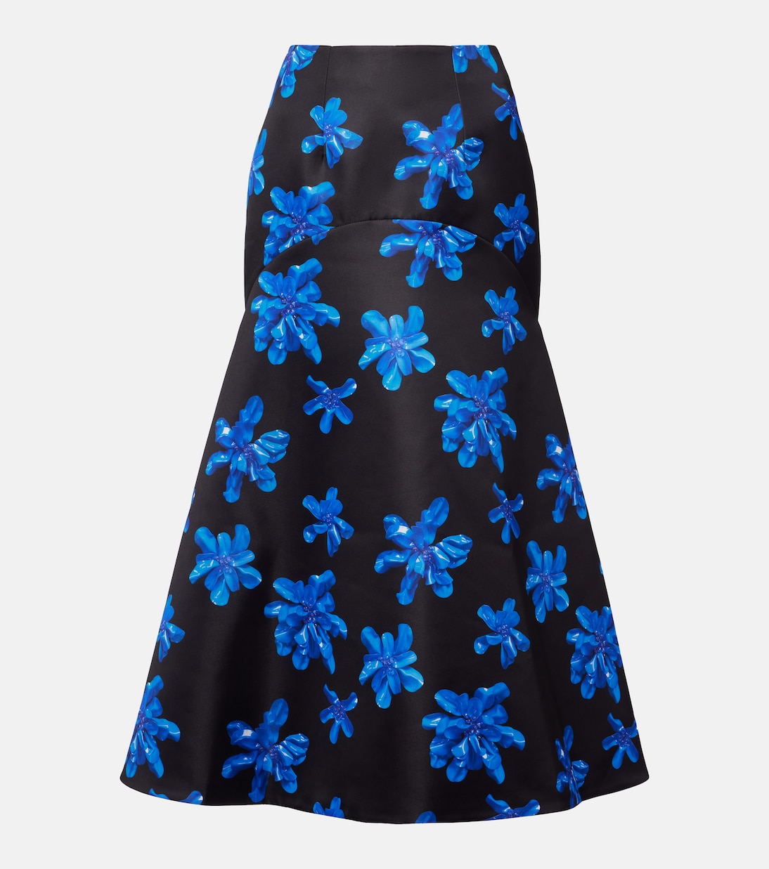 

Юбка миди с цветочным принтом Тамилла Emilia Wickstead, Electric Blue Floral On Black
