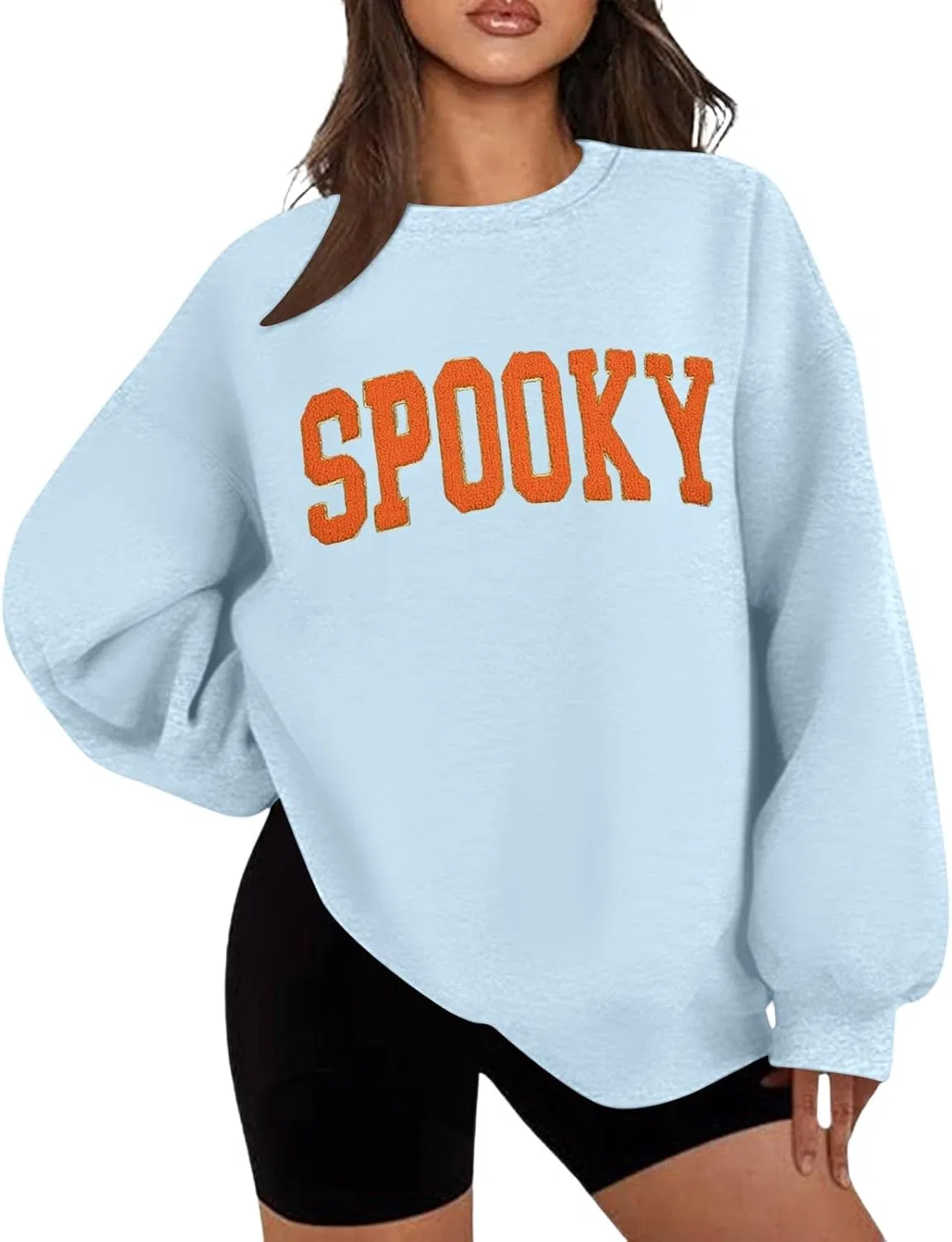 Свитшот женский с принтом букв, Light Blue