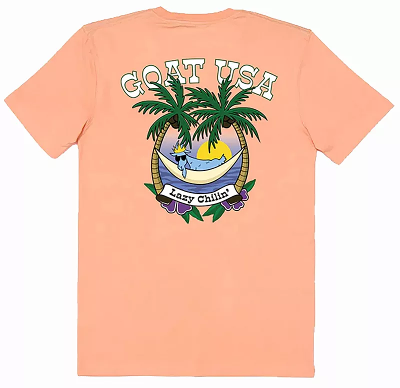 

Футболка Lazy Chillin' для взрослых GOAT USA, цвет Peach Cream