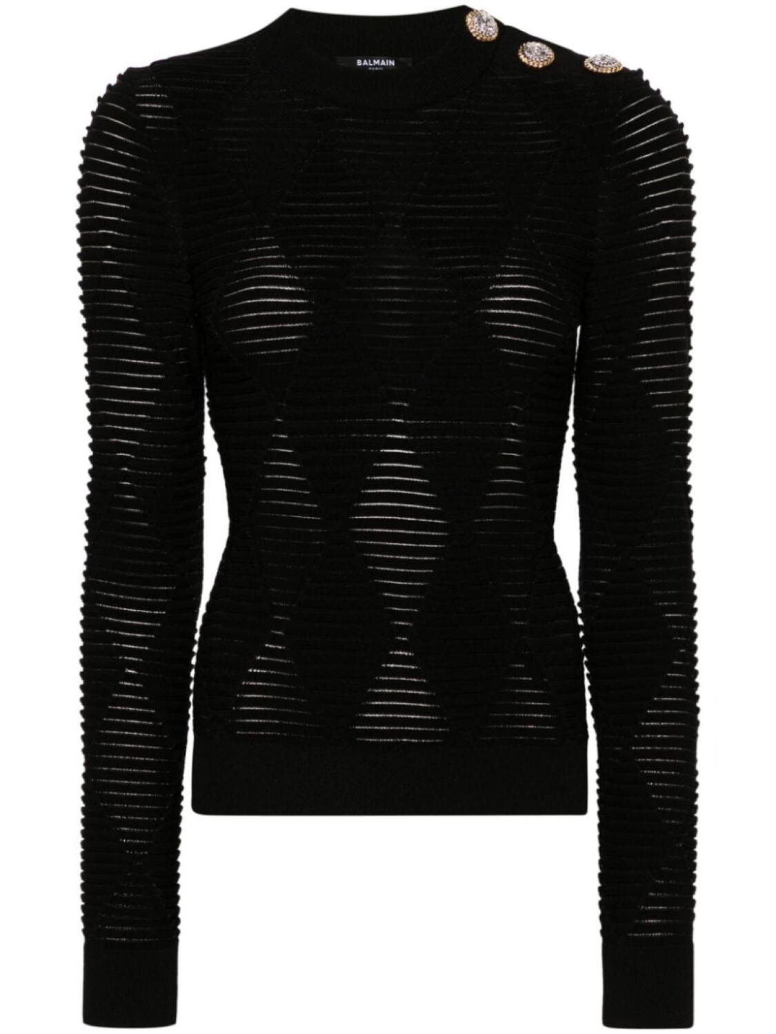 

Balmain джемпер с тиснеными пуговицами, черный