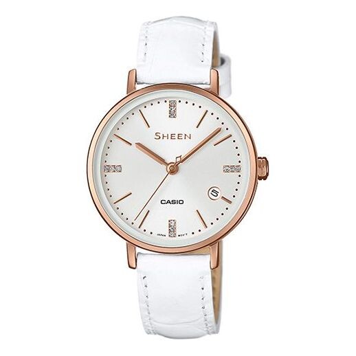 

Часы CASIO SHEEN Quartz Waterproof Sapphire Crystal White Analog, белый