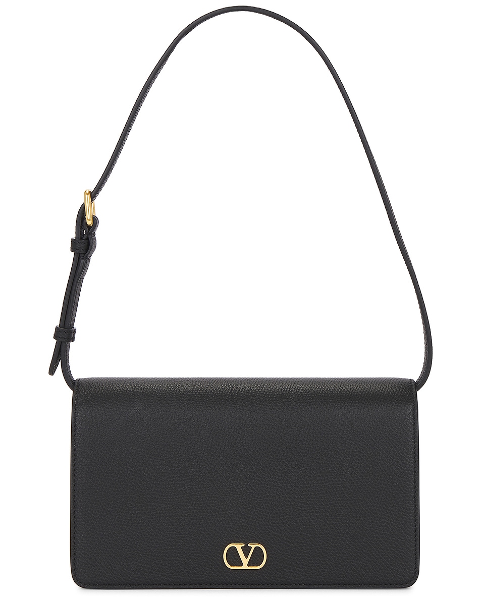 

Кошелек с логотипом V и ремешком Signature Valentino Garavani, Nero