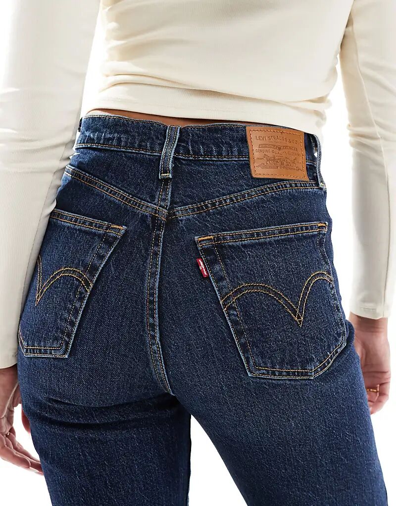 Джинсы Levi's Ribbage прямого кроя полной длины, темного цвета — фото 4