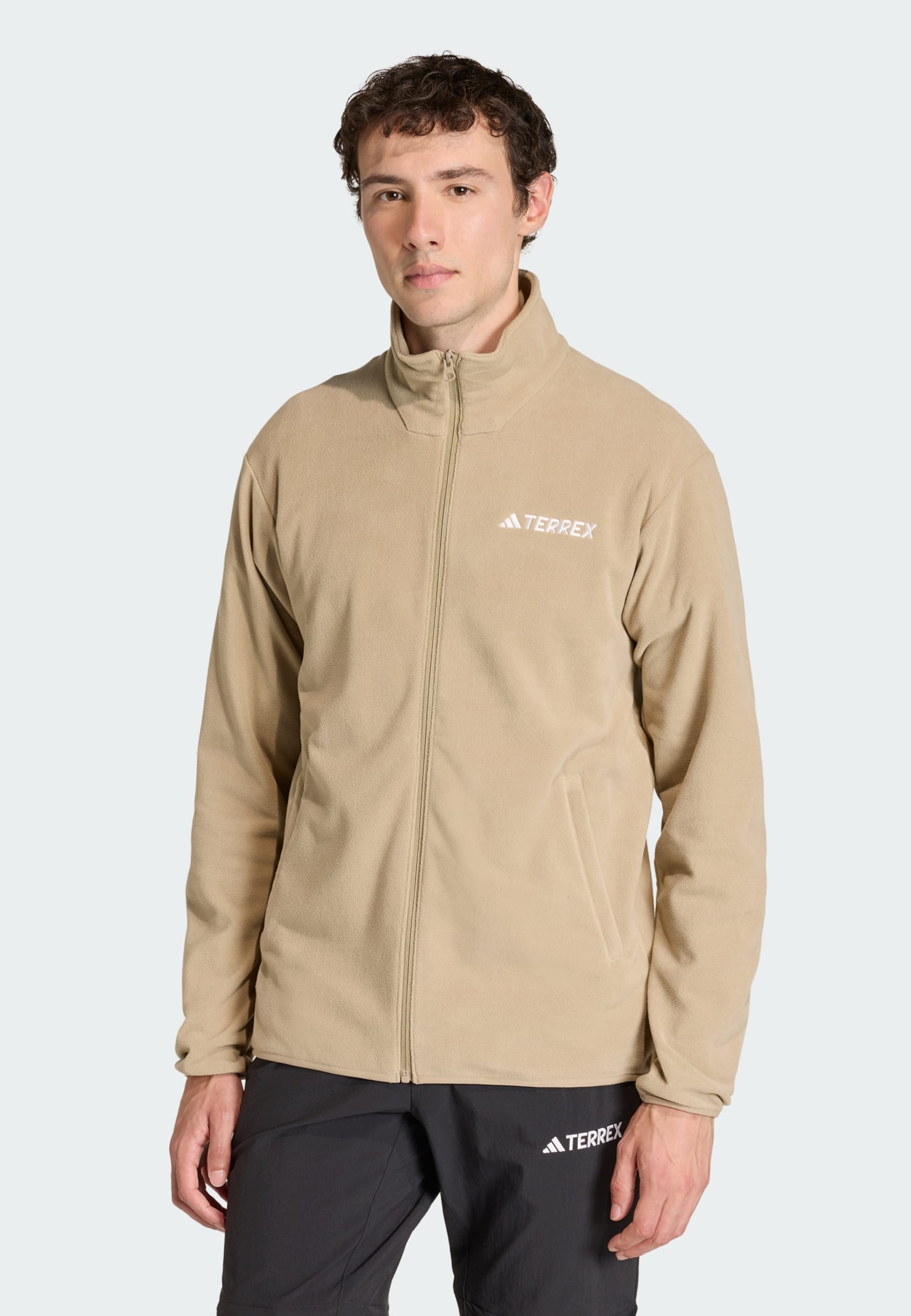 ADIDAS TERREX Спортивная флисовая куртка 'Multi Essentials' в бежевом цвете — фото 2