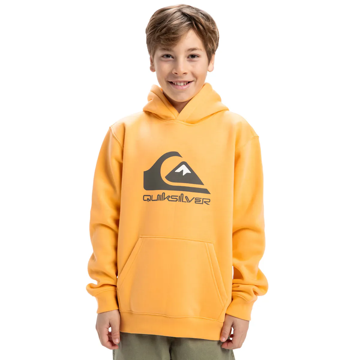 

Детская толстовка с большим логотипом Quiksilver, цвет Naranja mango