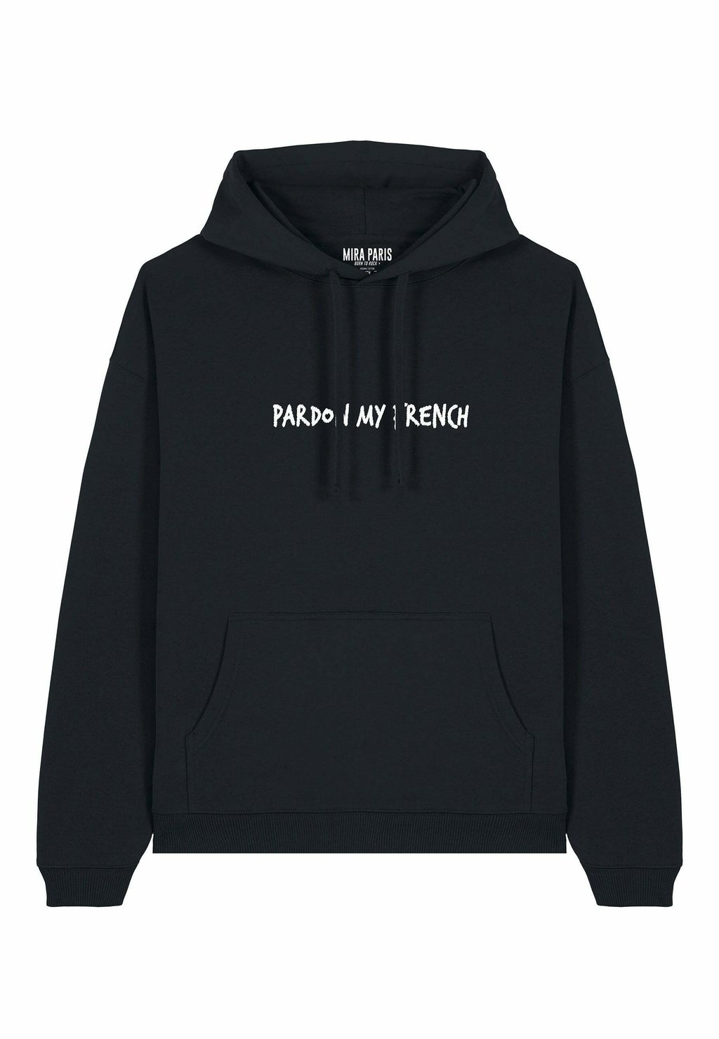 

Толстовка FRENCH EMBROIDERY UNISEX OVERSIZE - Hoodie Mira Paris, черный