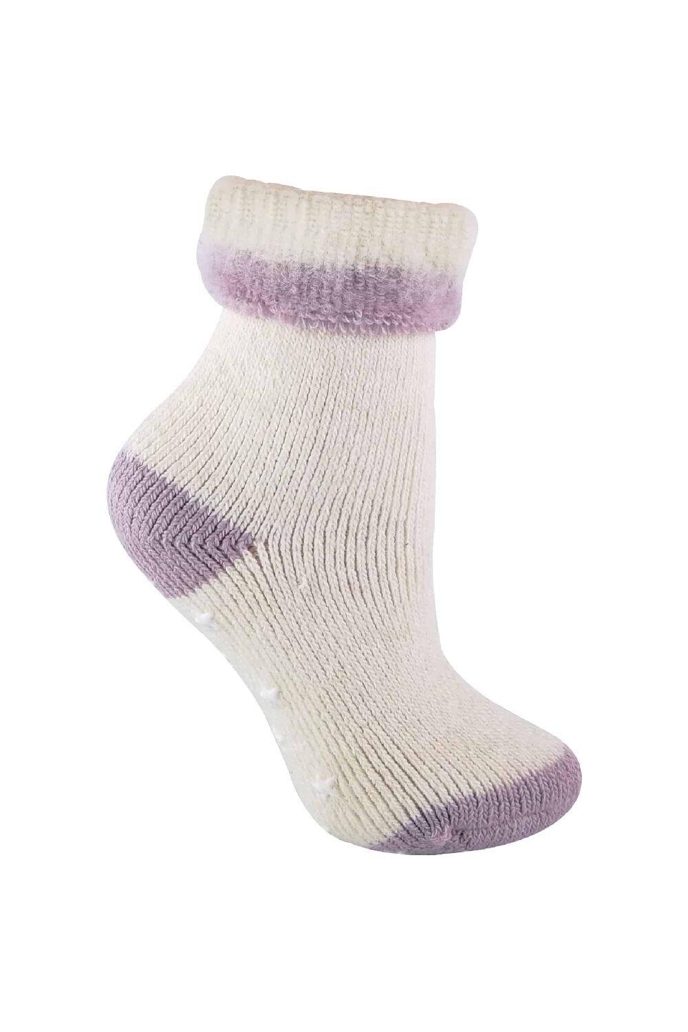 

Термотапочки из смеси шерсти альпаки, носки с захватами Sock Snob, фиолетовый
