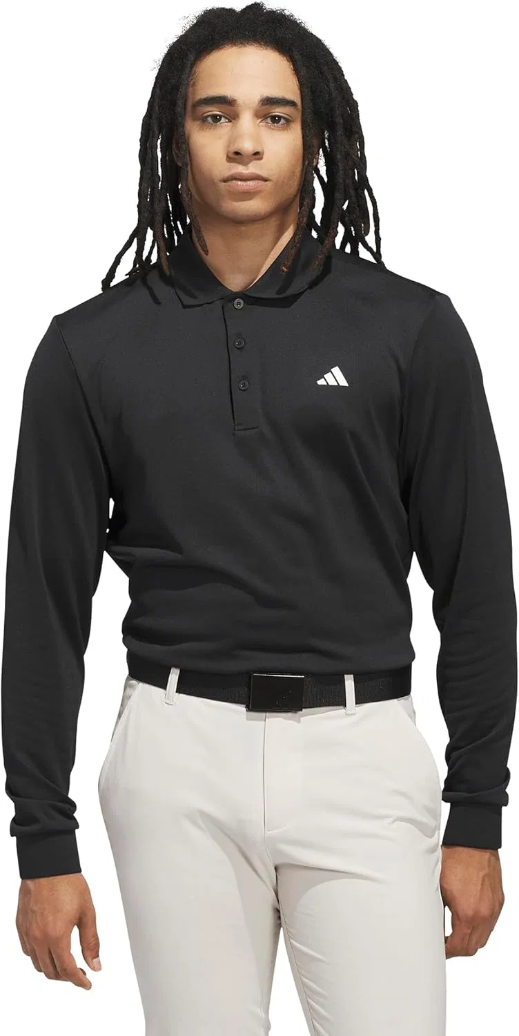 Мужская поло-рубашка с длинным рукавом Adidas Ultimate365 Cold.RDY, черный