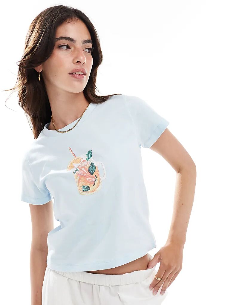 

Miss Selfridge – Укороченная футболка с принтом «Летний коктейль»