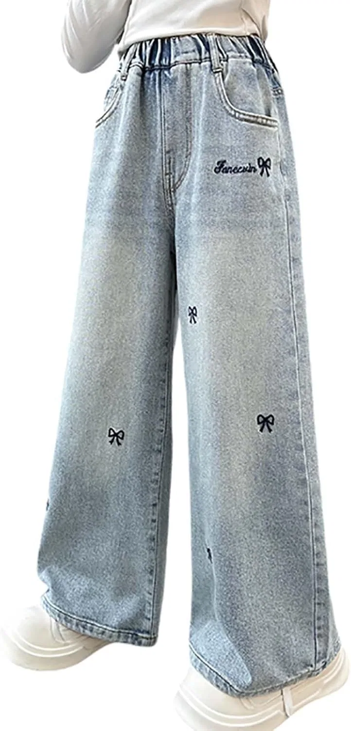 Джинсы широкие Girls' Jeans Retro Y2k Skater Cool Streetwear, синий