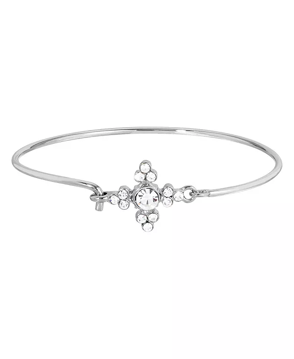 

Браслет из хрустальной проволоки серебристого оттенка 2028, white