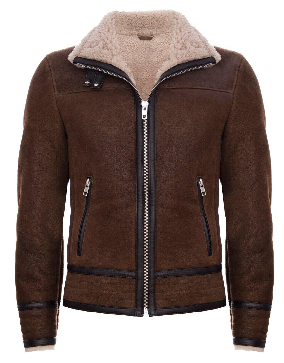 

Кожаная байкерская куртка Retro Pilot из овчины-Богота Infinity Leather, коричневый
