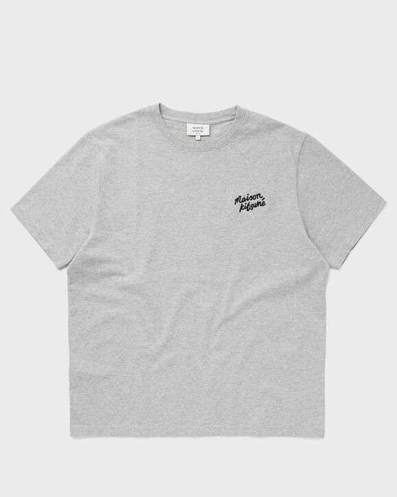 

Футболка Maison Kitsune Maison Kitsune Handwriting Comfort Tee-Shirt, цвет light grey melange/black