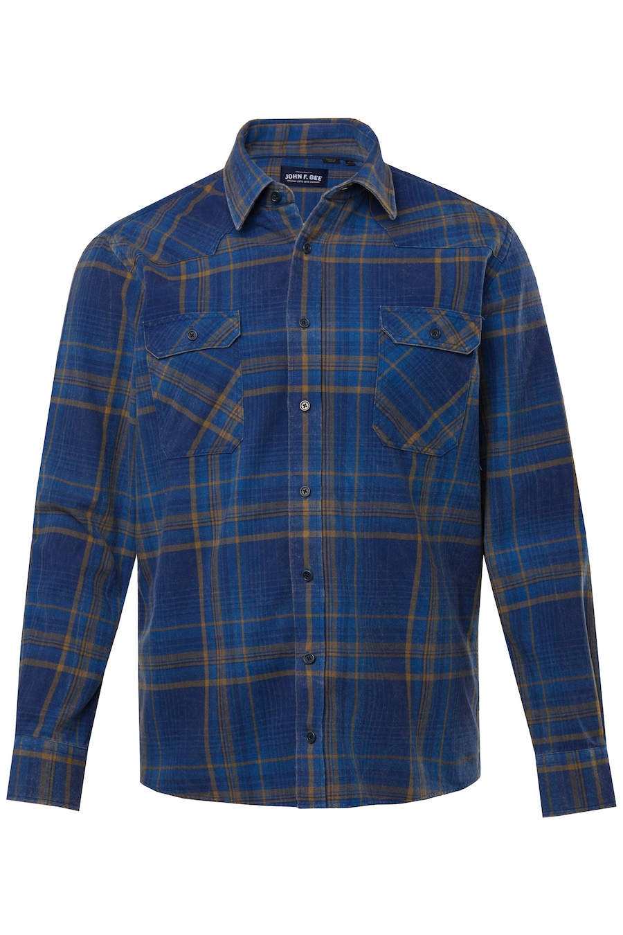 

Рубашка на пуговицах классического кроя John F. Gee, темно-синий