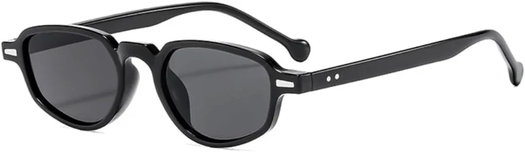 

Модные маленькие женские солнцезащитные очки в стиле ретро с прозрачными линзами цвета океана, защита от УФ-излучения UV400, мужские очки с заклепками VFDHN, 1