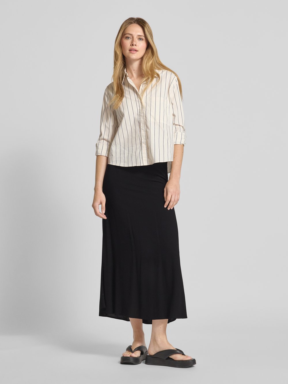 

Юбка макси из чистой вискозы модель «ALBA» Vero Moda, черный