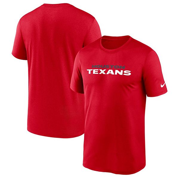 

Мужская красная футболка houston texans primetime legend wordmark performance Nike