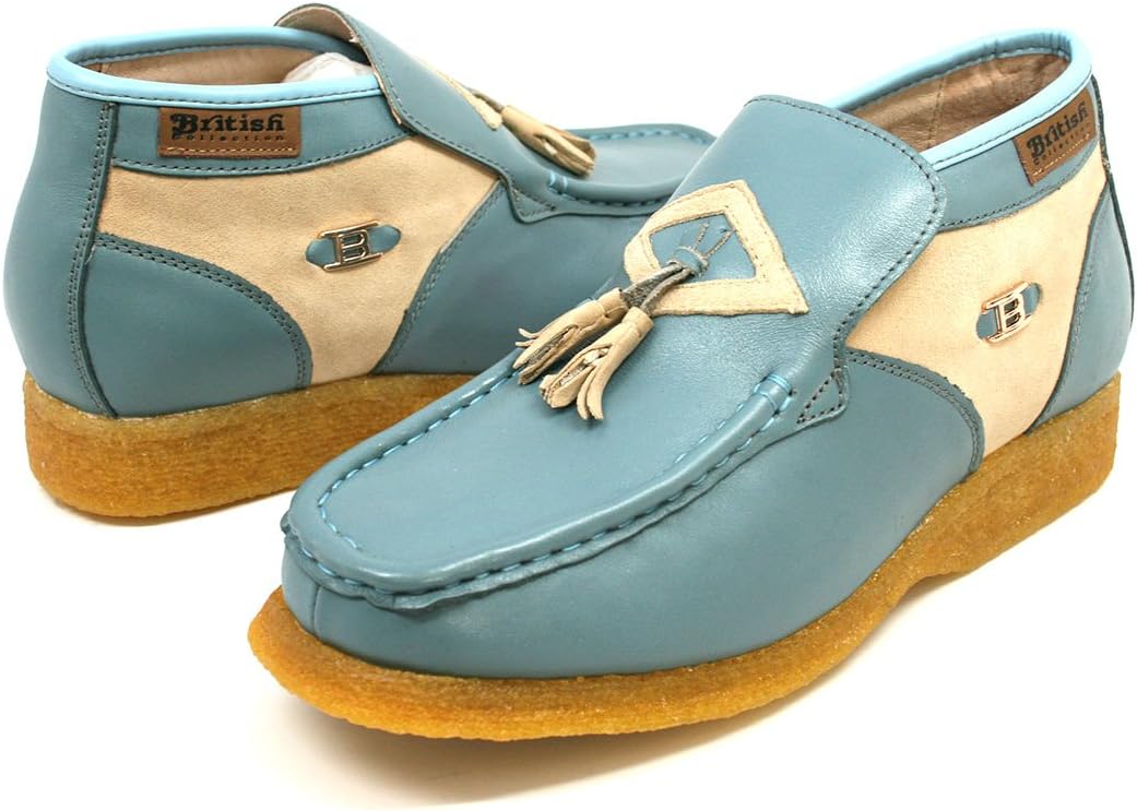 

Мужские кожаные туфли British Collection Palace на три четверти, синий/бежевый