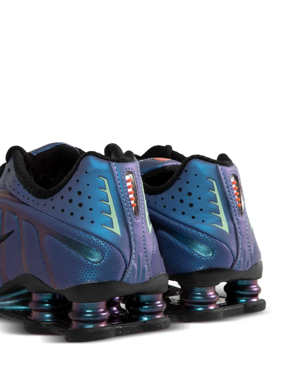 Кроссовки Shox R4 Iridescent/Black Nike, синий — фото 4