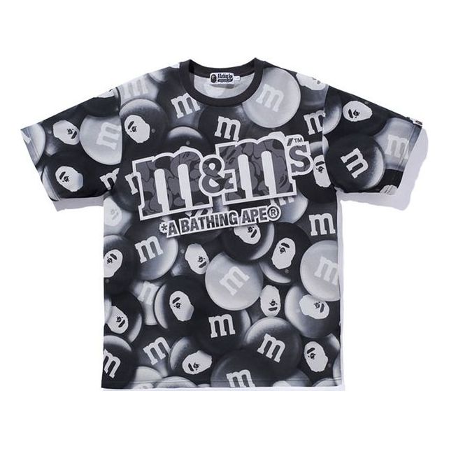 

Футболка A Bathing Ape x M&Ms Monochrome Full Print T-Shirt 'Black'
