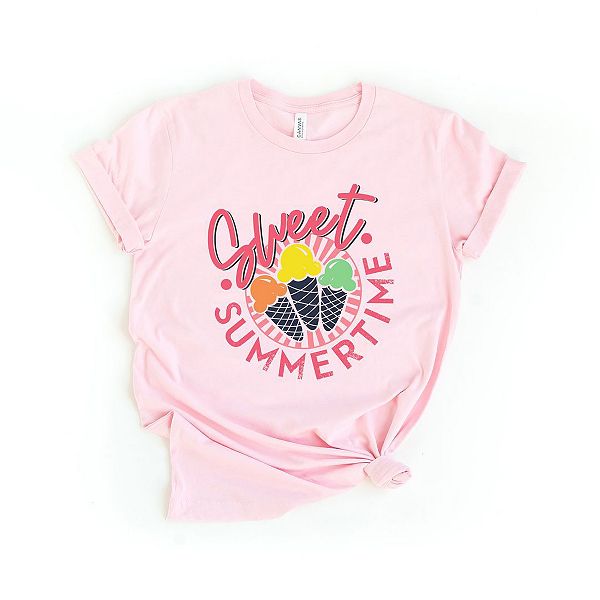 

Футболка с принтом Sweet summer time Simply Sage Market, Pink, Зеленый, Футболка с принтом Sweet summer time Simply Sage Market, Pink