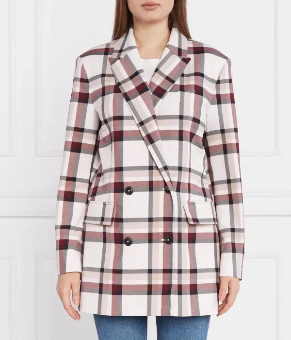 Элегантный жакет DB в полоску regular fit Tommy Hilfiger, белый
