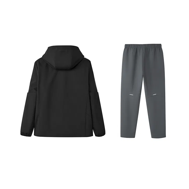 Спортивный костюм мужской Casual Sportswear черный верх+серый низ Adidas, Clothing Set (Black Top+Gray Bottom) — фото 3