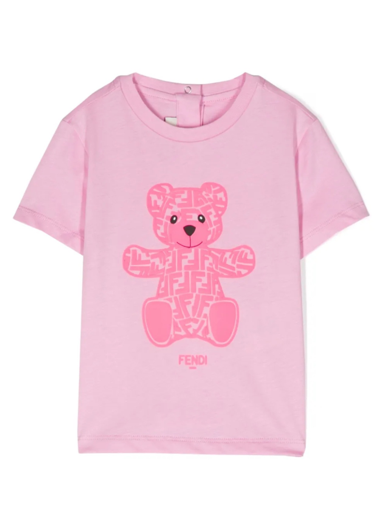 

Футболка с логотипом Fendi Kids, розовый