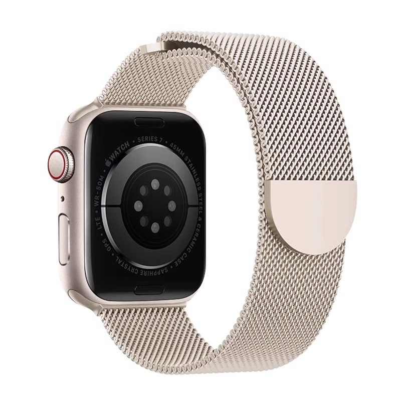 

Ремешок совместим с Apple. Материал: нержавеющая сталь Penc Iwatch, 【Magnetic Buckle - Milan Strap】Dark night green