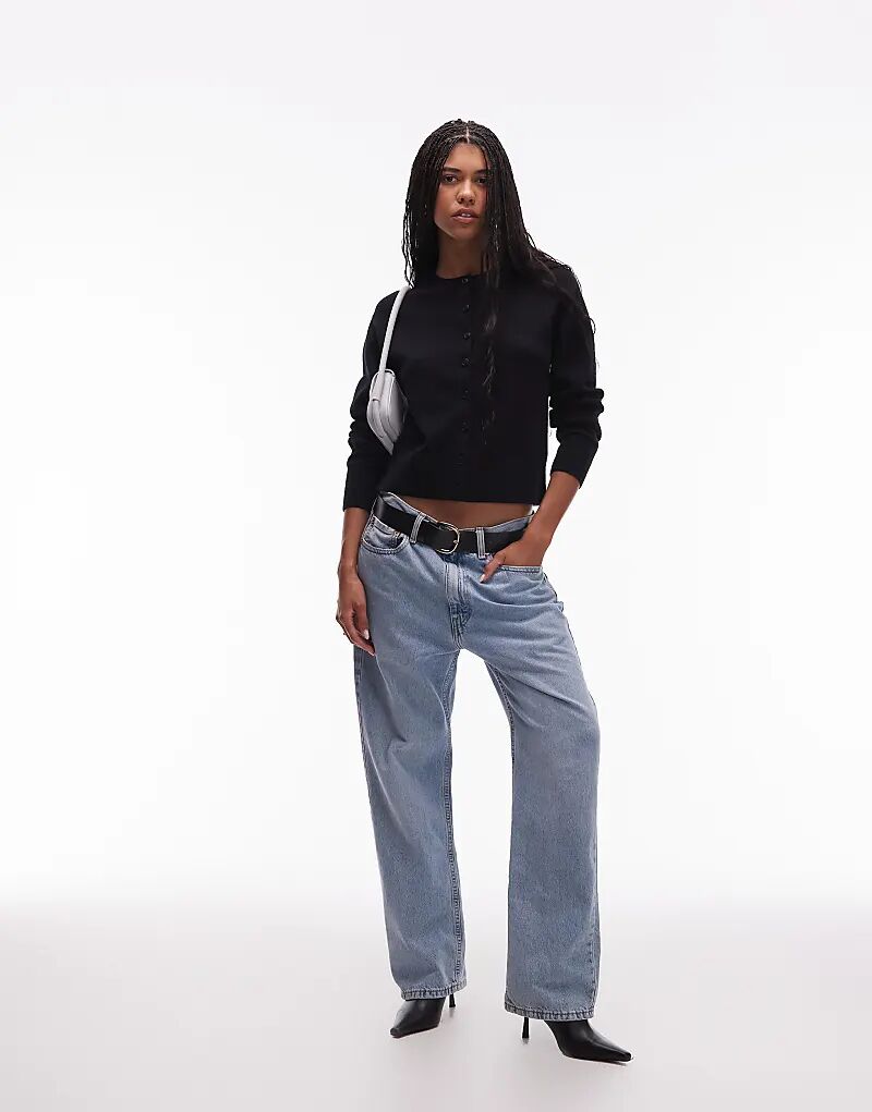 

Шерстяной кардиган & Other Stories с пуговицами спереди, черный