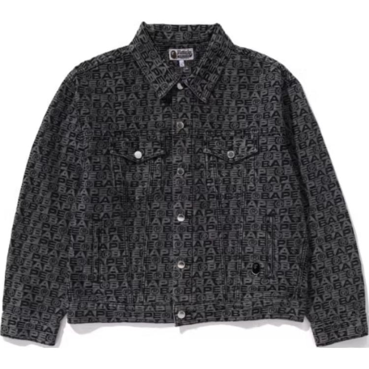 

A BATHING APE Куртка джинсовая бомбер, Black