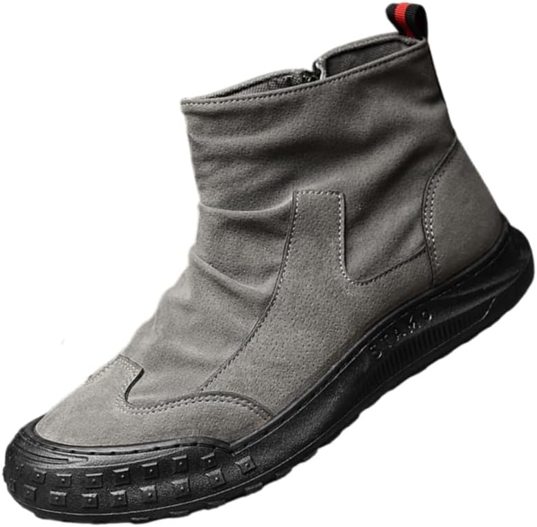 

Мужские повседневные короткие ботинки FmShi - ретро-стиль, универсальные, противоскользящие и прочные. Подходят для альпинизма, активного отдыха и путешествий, серый