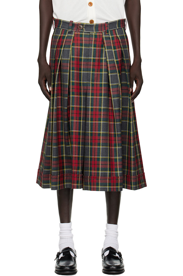 

Vivienne Westwood Красные и зеленые шорты-кюлоты