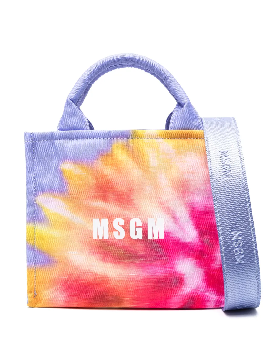 

Сумка-тоут из канваса MSGM, фиолетовый