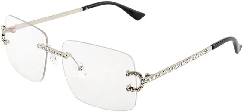 

Модные солнцезащитные очки без оправы с бриллиантами для женщин, металлические солнцезащитные очки класса люкс с защитой от УФ-излучения UV400 TKKTLLT, C6