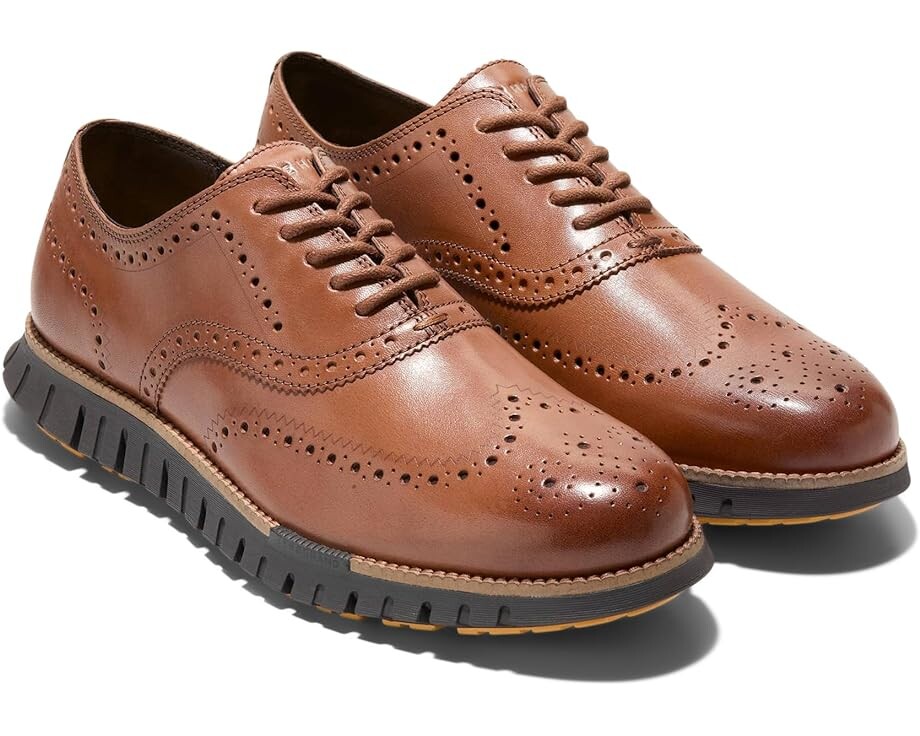 

Оксфорды Cole Haan Zerogrand Remastered Wing Tip Unlined, цвет British Tan/Java