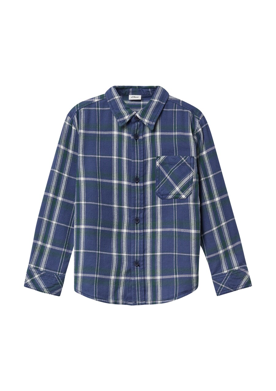 

Рубашка на пуговицах классического кроя s.Oliver, темно-синий