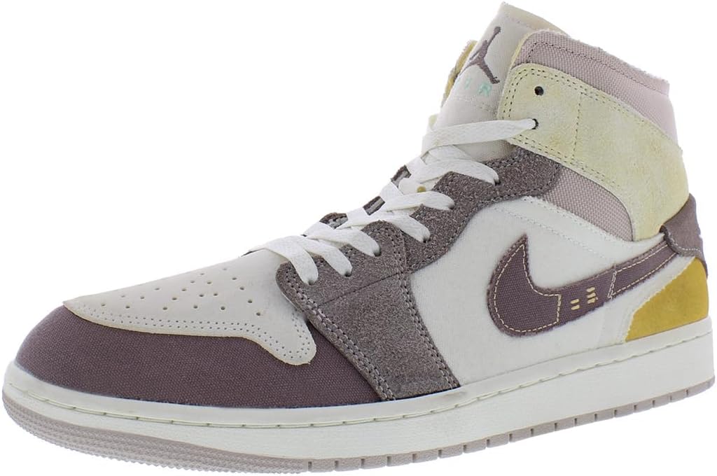

Кроссовки Nike Air Jordan 1 Mid для мужчин, Sail/Taupe Haze/Fossil Stone