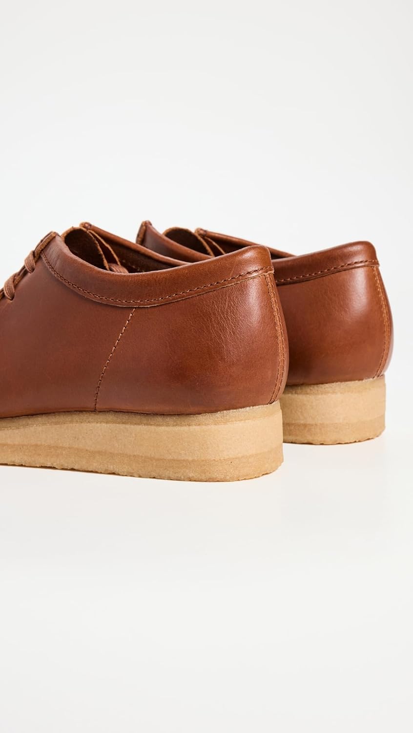 Мужские кожаные туфли Clarks Wallabee, светло-коричневый — фото 3