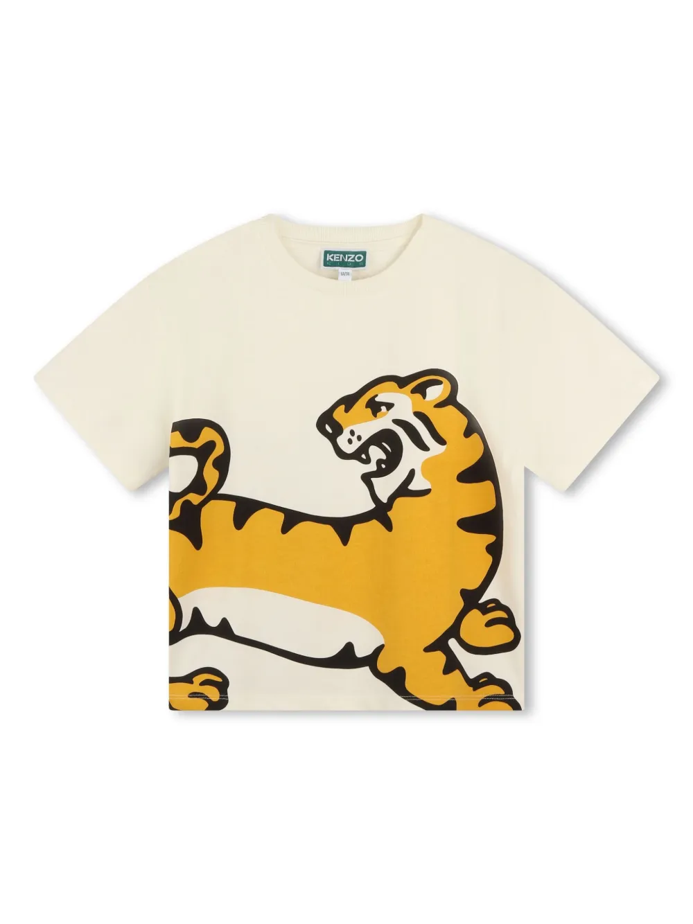 

Футболка из органического хлопка с принтом Kenzo Kids, белый
