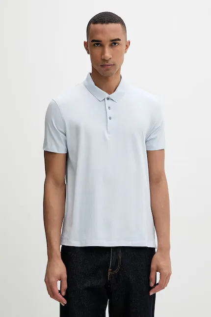 Футболка поло из хлопка Calvin Klein, синий