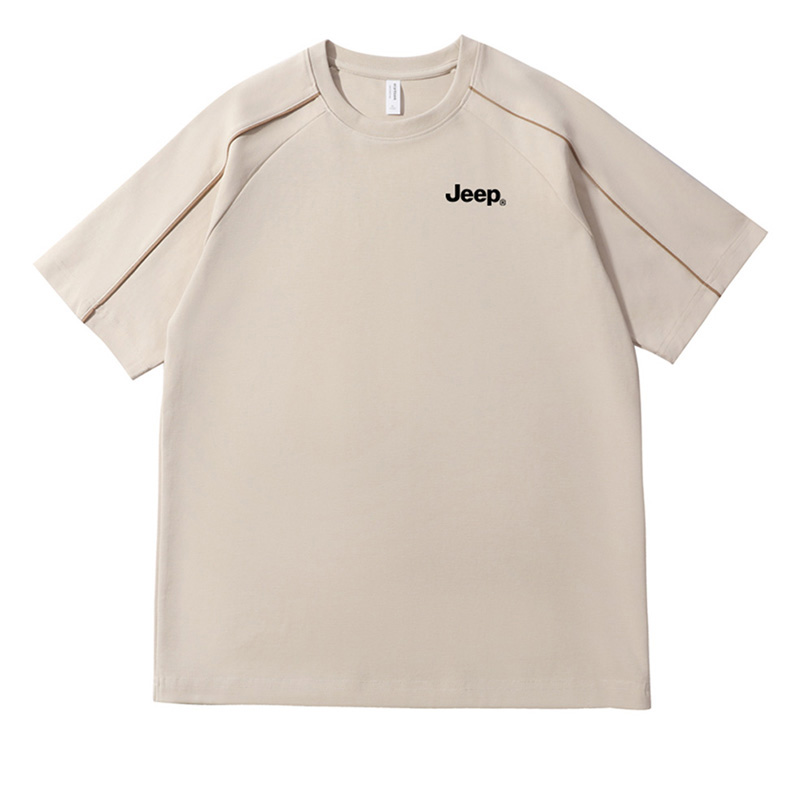 

Футболка Unisex Crew Neck тонкая прямая посадка Jeep, antique белый