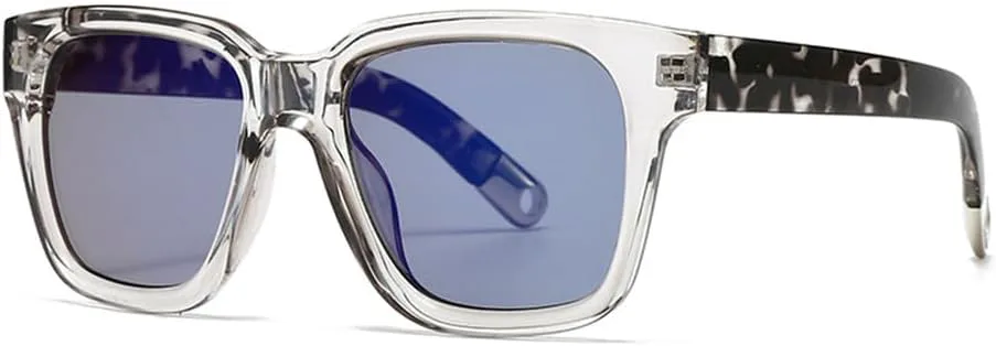 

Большие панк-солнцезащитные очки для женщин и мужчин, спортивные, с градиентными линзами UV400, для путешествий и активного отдыха UYPTK, C3 Transparent Blue