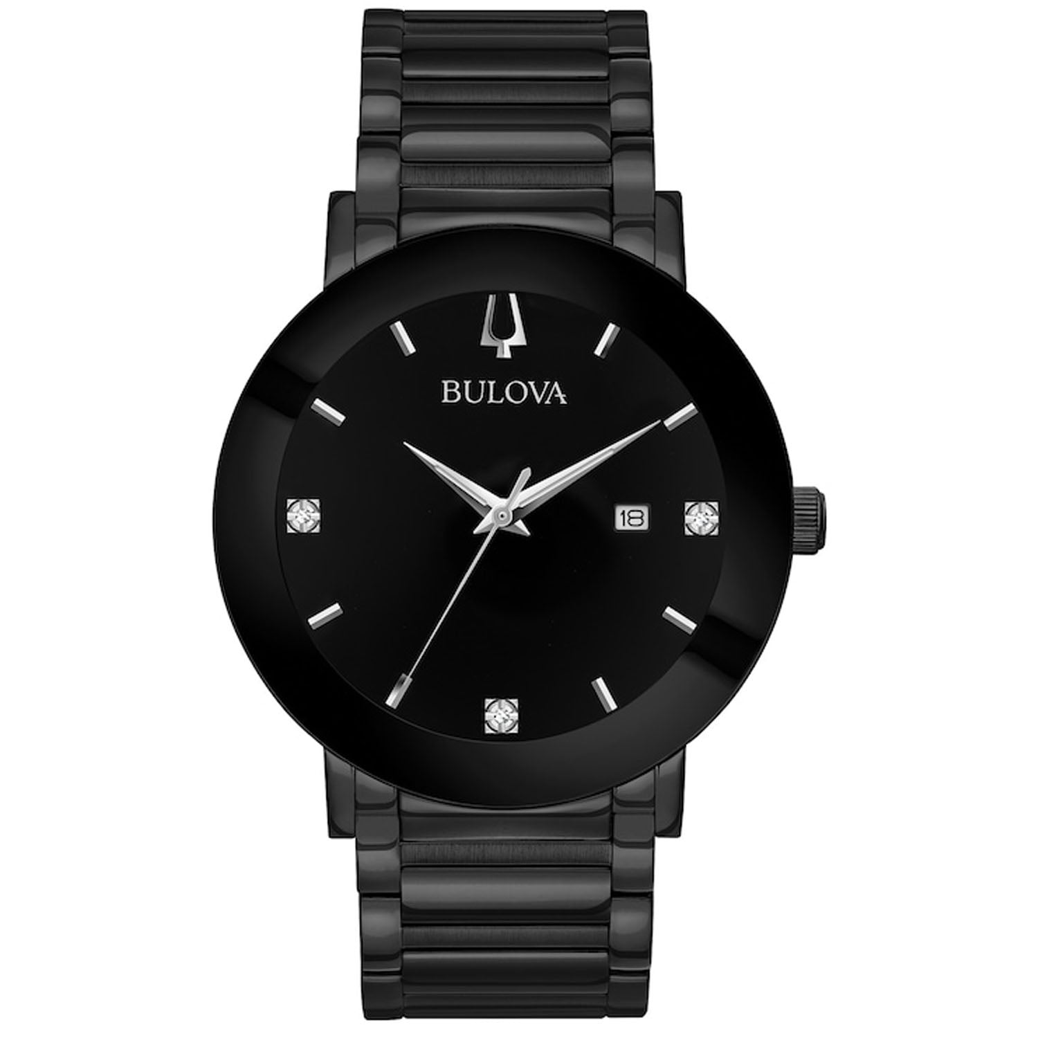 

Мужские классические часы Bulova с черным циферблатом
