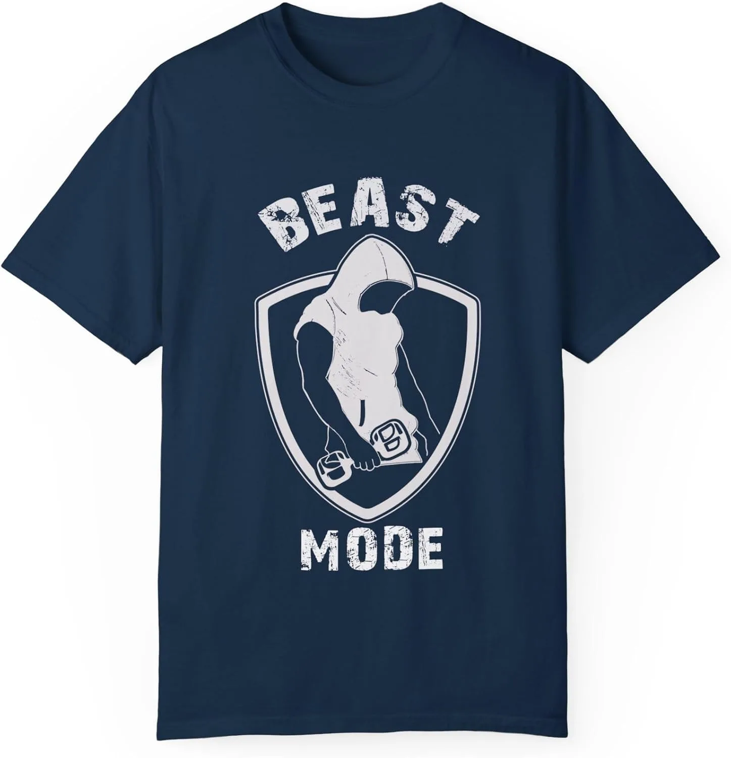 Футболка Beast Mode, фитнес-майка, мотивационная футболка для зала, одежда в стиле атлеже, топ в винтажном стиле GENERIC, темно-синий