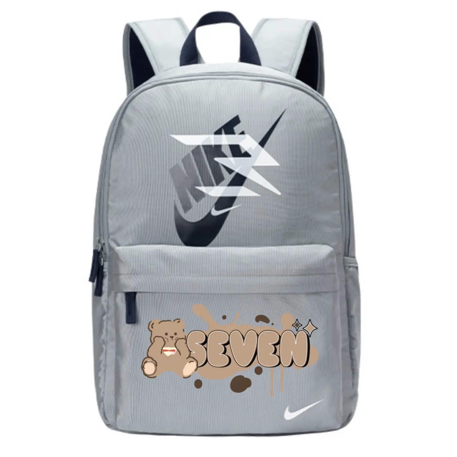 

Nike Полиэстеровый рюкзак унисекс светло-серый волчий, Bear