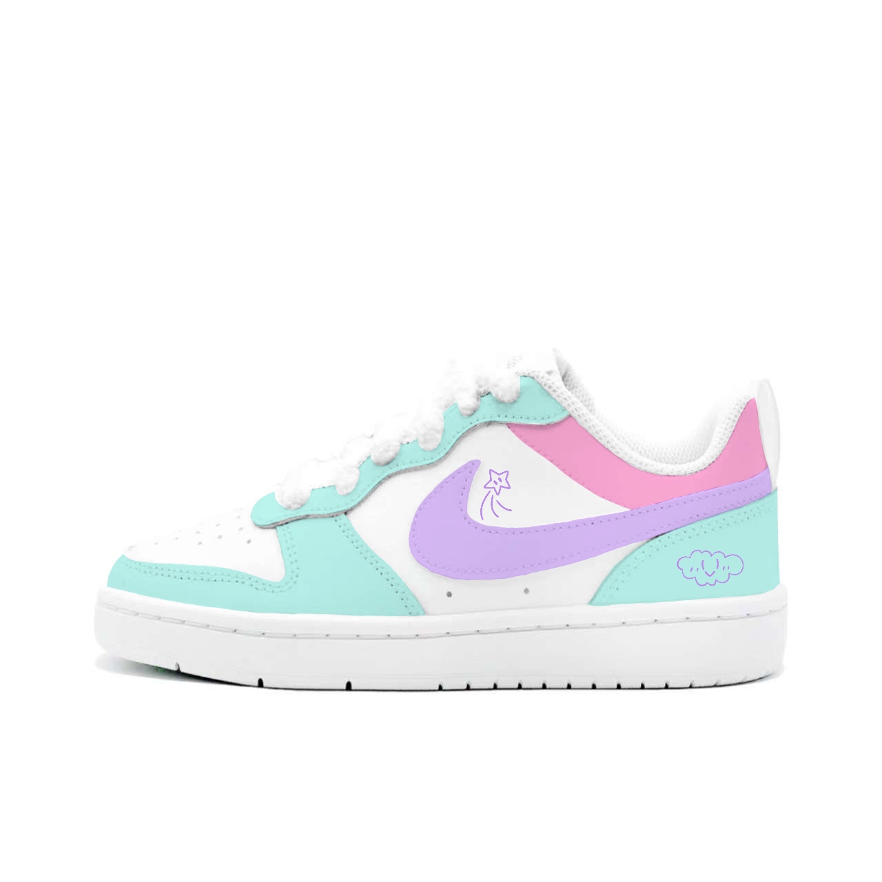 

Nike Court Borough 2 Blue Mist Pink Purple, Kung Fu Rabbit, кожаная подкладка, амортизация, устойчивость к истиранию, противоскользящая, низкие