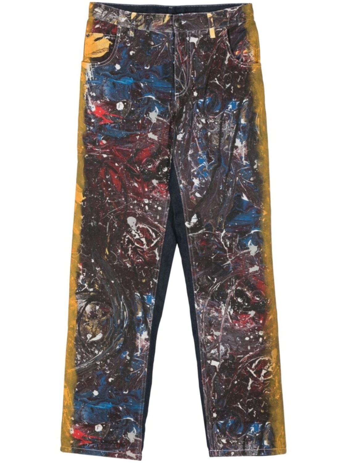 

Эксклюзивные джинсы с росписью от Charles Jeffrey Loverboy, синий
