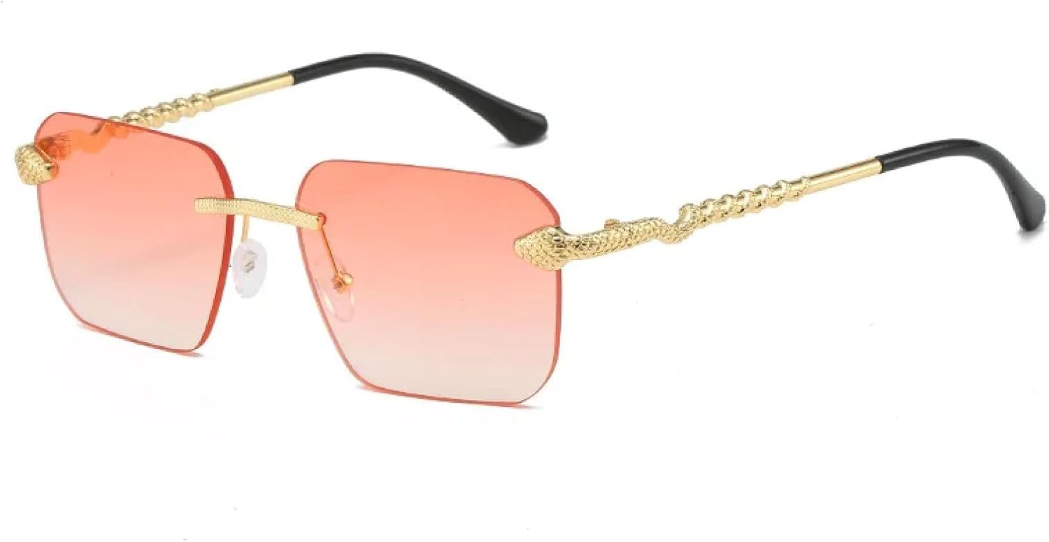 

Роскошные дизайнерские солнцезащитные очки для женщин, популярные безободковые солнцезащитные очки с зеркальными линзами, трендовые градиентные цвета для активного отдыха на природе TVTBBVV, Pink