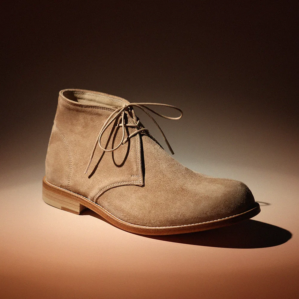 Мужские замшевые чакка-бутсы 2700 Ash Beige Suede от Firenze.A — фото 2